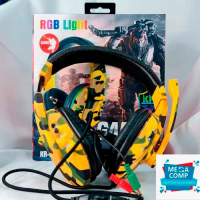 GAMES HEADPHONES ARMY STYLE. RGB LIGHT KR GM604